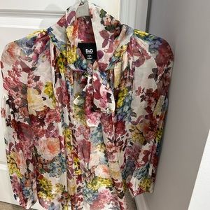 Dolce gabbana silk sheer blouse